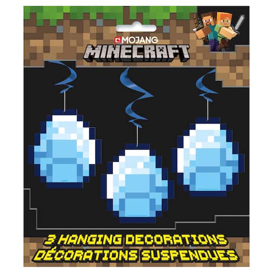 Minecraft Hanging Swirl Décor, 3ct.